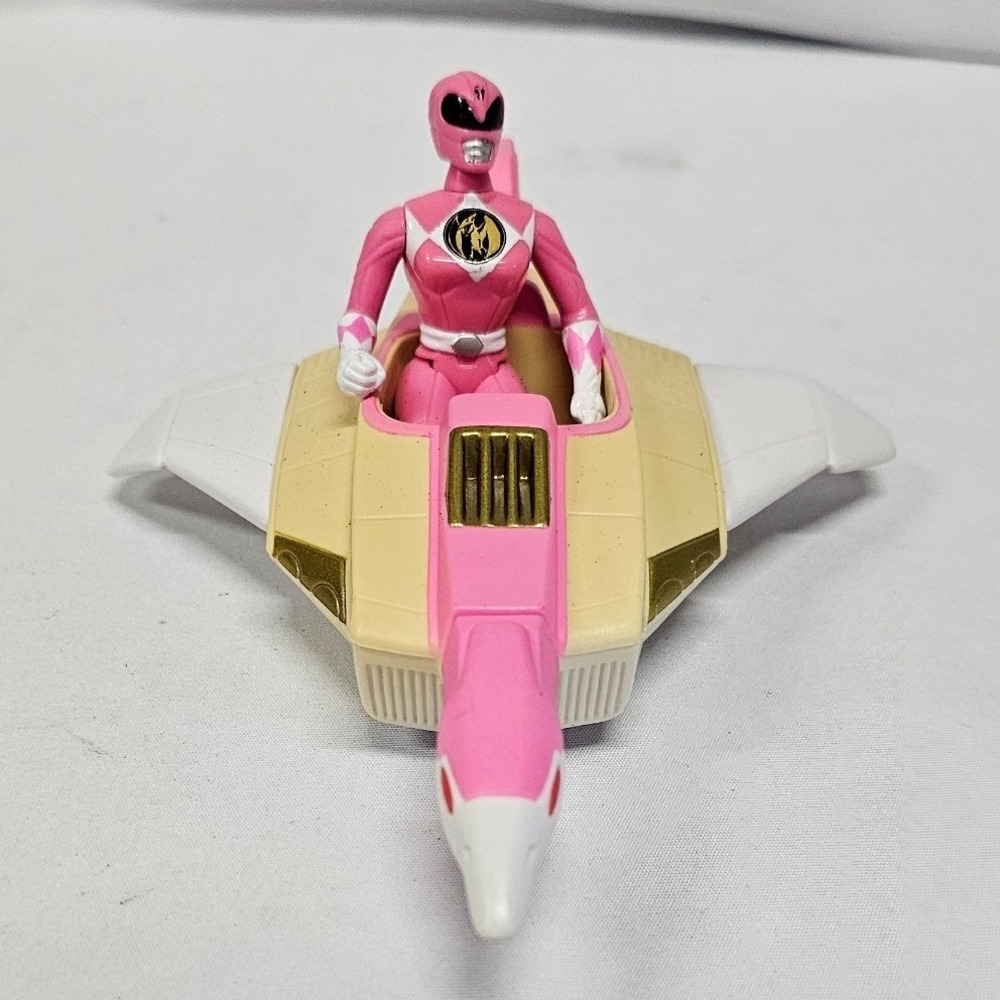Vintage 1995Power Rangers Pink Ranger Action Figure with Pterodactyl Jet Vehicle - Picture 3 of 9